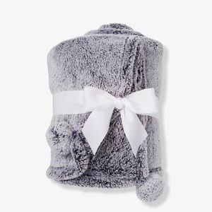 Navy Plush Throw New with Tags in packaging